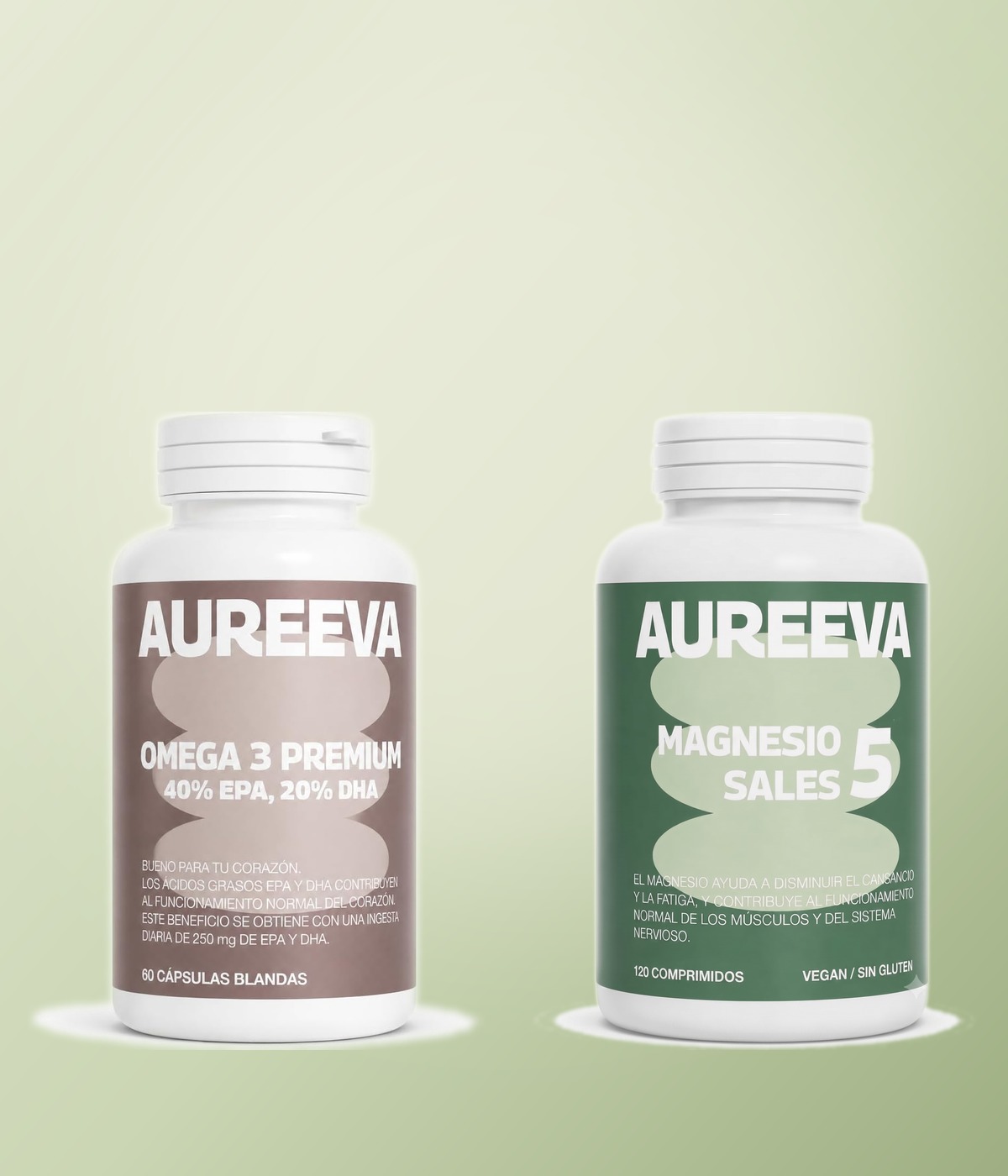 Suplementos Aureeva Omega 3 y Magnesio